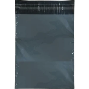 Svs Etiket Plastik 60 x 62+5 Içi Siyah Dışı Gri Cepsiz Kargo Poşeti 80 Mikron
