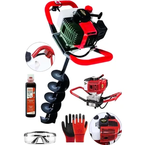 Germany 5800 cc 16 Hp 4x4  Turbo Benzinli 150MM 100CM Toprak Burgu Makinesi