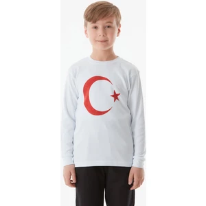 Türk Bayrağı Baskılı Çocuk Sweatshirt