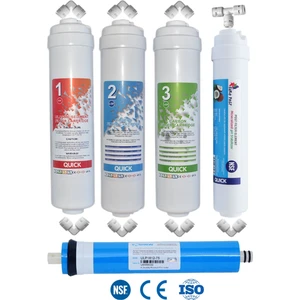 Kapalı Kasa 12 Inç Su Arıtma Cihazı 5 Aşama Inline Vontron Membranlı Filtre Seti