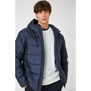 3Wam20039Hw Lacivert 705 Erkek Polyester Outerwear Anorak Mont