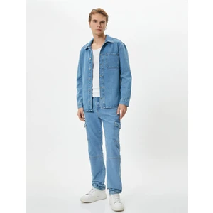 4Sam50001Nd 600 Açık İndigo Erkek Denim Gömlek
