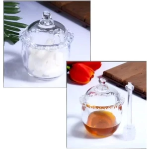 SUR27 Cam Kaşıklı Ballık Şekerlik 12X10CM