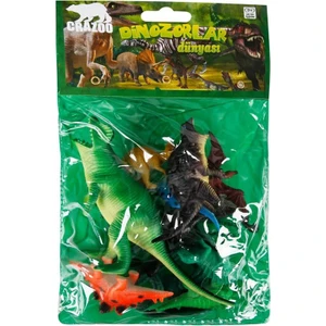 Crazoo Dinozorların Dünyası Poşetli Hayvan Oyun Seti 07051 Yeşil