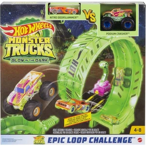 Hot Wheels Monster Trucks Karanlıkta Parlayan Çemberde Yarış Seti HBN02