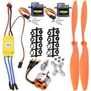 2212 1400KV Motor + 30A Esc + SG90 Servo + 8060 Rc Uçak Quadcopter Sabit Kanatlı Uçak Helikopter Uçak Için Pervane Seti (Yurt Dışından)