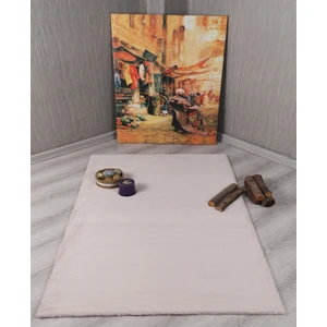 My Evilla Dekoratif Tavşan Tüyü Ultra Yumuşak Peluş Kaymaz Halı Yolluk