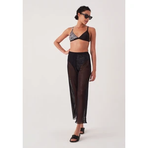 Siyah File Plaj Pantalonu