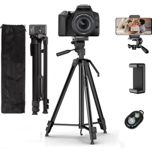 135CM Tripod Bluetooth Kumandalı Telefon Tutuculu Tripod Cep Telefonu Projeksiyon Cihazı Uyumlu Tripot