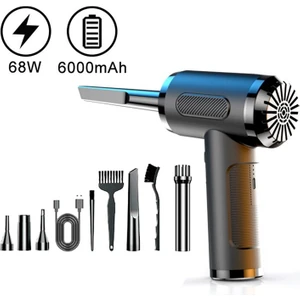 Hava Üfleyici Hava Dsuter Araba Elektrikli Süpürge 290000PA Güçlü Emiş Elektrikli Süpürge El Vakum Pompası Akülü Robot A (Yurt Dışından)