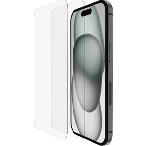 iPhone 15 Temperli Cam Ekran Koruyucu Tam Ekran Kaplama, 2'li Paket