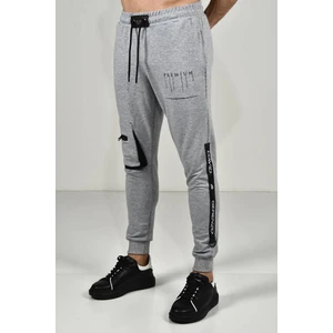 Gri Ribana Paça Kargo Cepli Jogger Pantolon