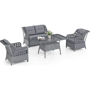 Eren Rattan Bahçe Balkon Takımı 2+1+1 Antrasit