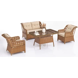 Eren Rattan Bahçe Balkon Takımı 2+1+1 Kahve