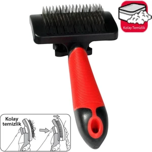 Fırça U:18,5Cm G:10,5Cm Kırmızı-Siyah