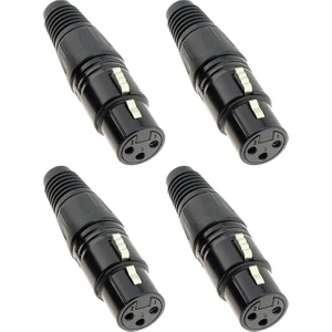 Hepa Merz SFC-F21-4X Canon Dişi 3 Pinli XLR Siyah Konnektör (4 ADET)