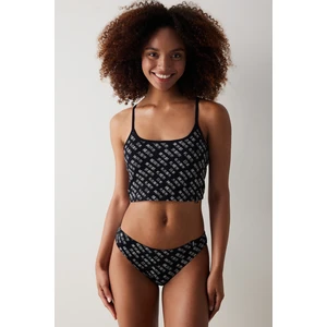 Removable Padded Siyah Kısa Atlet