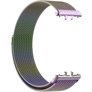 Samsung  Galaxy Fit 3 Uyumlu Metal Hasır Kordon Güçlü Mıknatıs