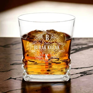 Isim ve Soy Isim Yazılı Dublin Elegan Viski Bardağı