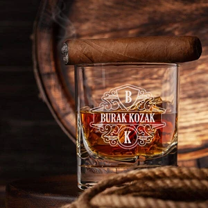 Isim ve Soy Isim Yazılı Dublin Viski Bardağı
