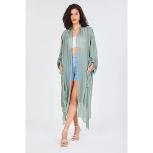 Itayan Ipek Detaylı Oversize Kaftan