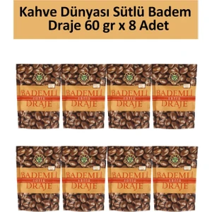 Kahve Dünyası Sütlü Badem Draje 60 gr x 8 Adet