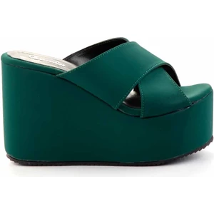 Yeşil Kumaş  Kadın Terlik K04534020104