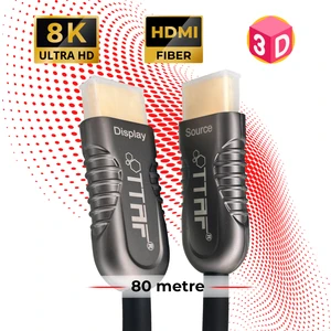 Ttaf Fiber Optik HDMI 2.1 Kablosu 8k 60 Hz Ultra Hd 80 Metre