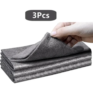 3 Adet Tarzı 20X30CM Sihirli Cam Silme Bezi Çizgisiz Kalın Sihirli Temizlik Bezi Yeniden Kullanılabilir Mikrofiber Mendil Windows Cam Havlu Mutfak Için (Yurt Dışından)