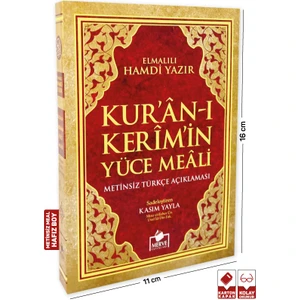 Kuran-ı Kerim Meali Metinsiz Çanta Boy - Elmalılı Muhammed Hamdi Yazır