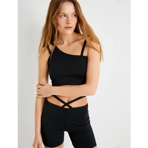Sporcu Sütyeni Kapsız Asimetrik Askı Detaylı Slim Fit
