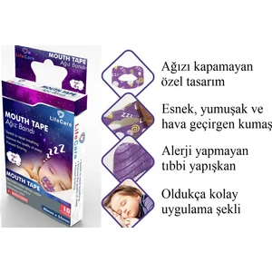 Life Care Ağız Kapama Bandı Çocuk Boy 10'lu Kutu