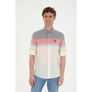 U.S. Polo Assn. Erkek Kırmızı Gömlek Desenli 50283691-VR030