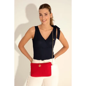 U.S. Polo Assn. Kadın Kırmızı Çıkarılabilir Askılı Kanvas El Çantası 50293661-VR030