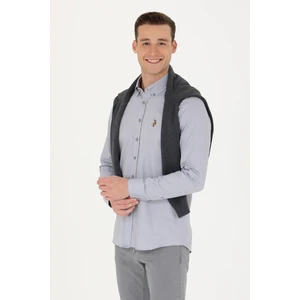 U.S. Polo Assn. Erkek Gri Gömlek Basic 50271276-VR024