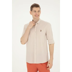 U.S. Polo Assn. Erkek Taş Gömlek Basic 50282588-VR049