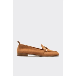 Taba Deri Kadın Loafer