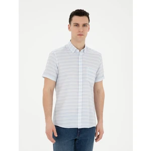 Pierre Cardin Erkek Açık Mavi Regular Fit Kısa Kollu Gömlek 50289412-VR003
