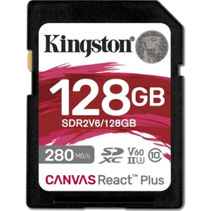 Canvas React Plus 128GB Sd V60 Uhs-Iı  Hafıza Kartı 280MB/S Okuma, 100MB/S'YE Varan Yazma SDR2V6/128GB