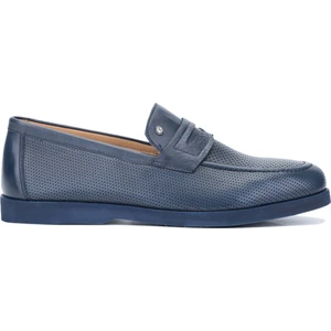 Tamer Tanca Erkek Deri Lacivert Loafer Ayakkabı 537 3410 Erk Ayakkabı Y24 Lacı Dr