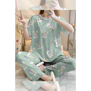 Rasa Home Wear Kısa Kollu Pijama Takımı Rabbit