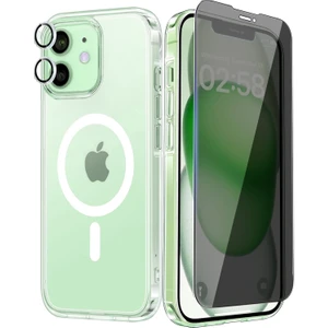 iPhone 11 Magsafe Şeffaf Kılıf + Hayalet Ekran Koruyucu + Kamera Lens Koruyucu 3'lü Set
