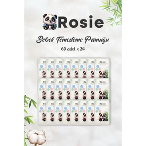 Rosıe  Doğal Bebek Temizleme Pamuğu 24'lü Paket