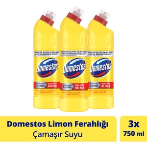 Yoğun Kıvamlı Çamaşır Suyu Limon Ferahlığı 750 ml X3