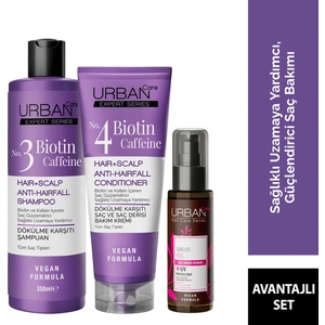 Urban Care Expert Biotin ve Kafein  3'lü Set-Hızlı Uzamaya  - Vegan