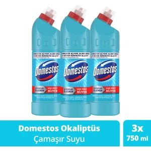 Yoğun Kıvamlı Çamaşır Suyu Okaliptüs Ferahlığı 750 ml X3