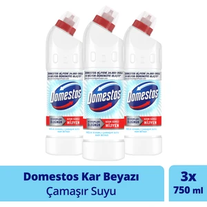 Yoğun Kıvamlı Çamaşır Suyu Kar Beyazı 750 ml X3