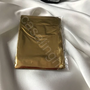 Parlak Gold Sarı Tek Renk Hediye Paketi Çok Küçük Metalize 7x9 cm - 1 Paket (100 Adet)