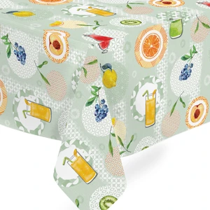 Elyaf Astarlı Pvc Masa Örtüsü 100 x 140 cm  Silinebilir Sıvı Geçirmez Leke Tutmaz Meyve Plaj Parti