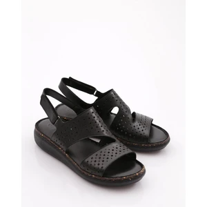 Dgn 323 Kadin Delik Desenli Bilekten Bağlama Sandalet